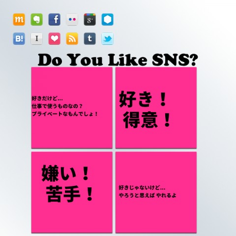 SNS 好き？嫌い？　仕事で使うコツは？